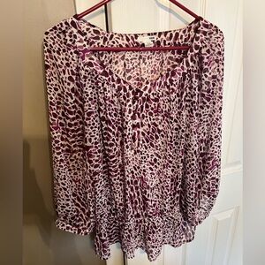 H&M Purple and White Blouse